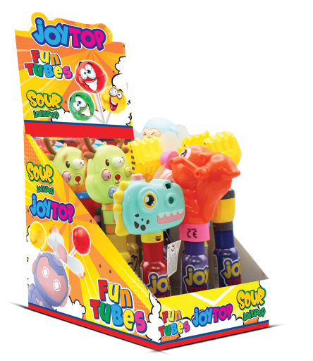 Bonart Joytop Fun Tubes Lollipop with Toys (11 GR X 12) X 6