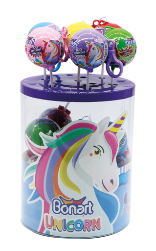 Bonart Unicorn Top Kafalar Lolipop Candy (11 GR X 24) X 6