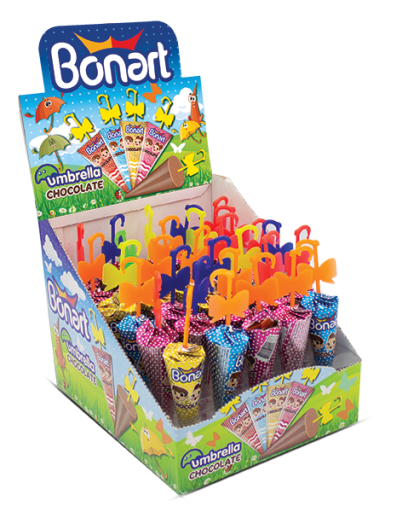 Bonart Umbrella Milk Chocolate 25G ( 30 X 4)