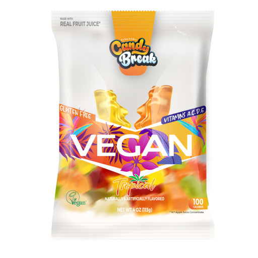 Candy Break Organic Vegan Tropical (12 X 113 GR) X 4