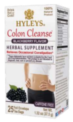 25 CT Colon Cleanse Tea Blackberry Flavor X 12