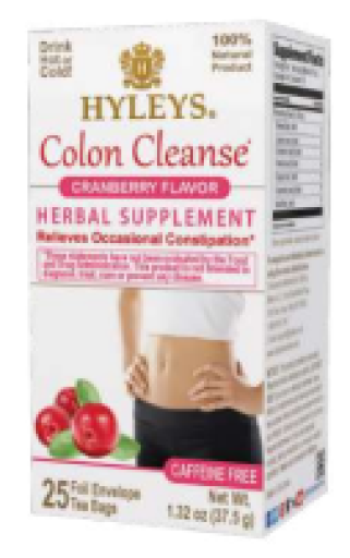 25 CT Colon Cleanse Tea Cranberry Flavor x 12