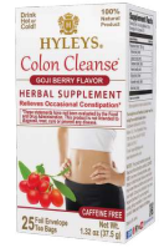 25 CT Colon Cleanse Tea Goji Berry Flavor x 12