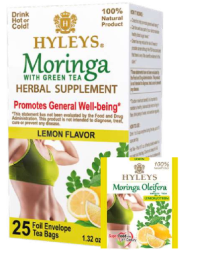 25 CT Moringa Oleifera Tea with Lemon X 12