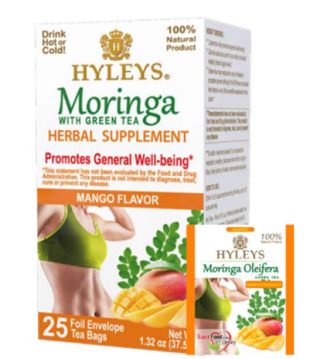 25 CT Moringa Oleifera Tea with Mango X 12