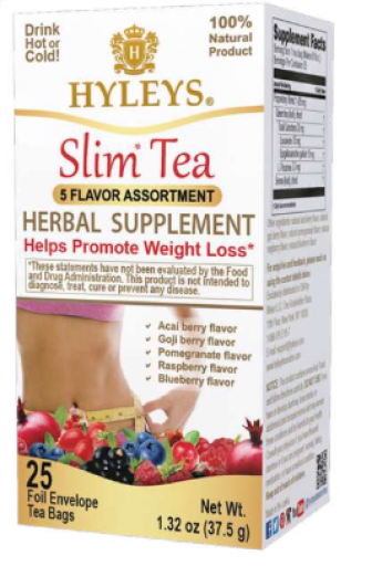 25 CT Slim Tea 5 Flavor Assortment X 12