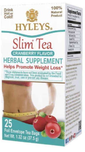 25 CT Slim Tea Cranberry Flavor X 12