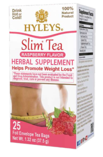 25 CT Slim Tea Raspberry Flavor X 12