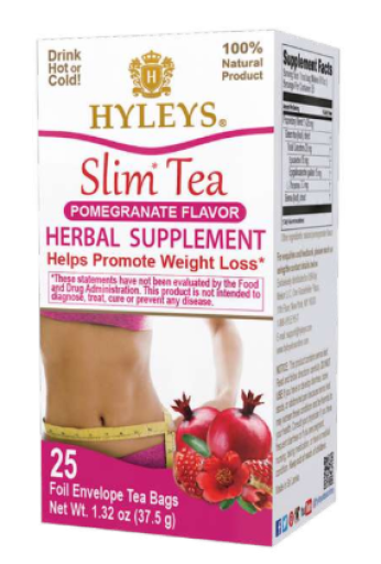 25 CT Slim Tea Pomegranate Flavor X 12