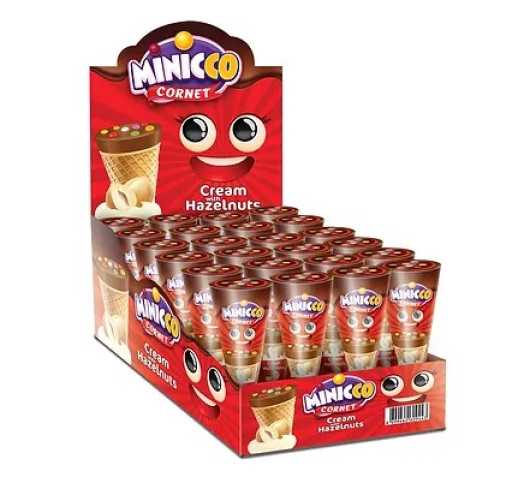 ANL Minicco Cornet Chocolate Hazelnut ( 25GR X 24) X 4