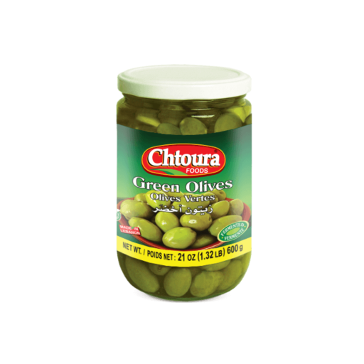 Chtoura Foods Green Olives 600 GR X 12