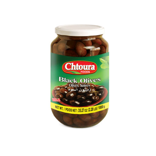 Chtoura Foods Black Olives 1000 GR X 12