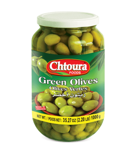 Chtoura Foods Green Olives 1000 GR X 12