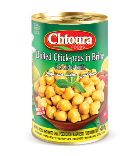 Chtoura Foods Boiled Chick Peas 400 GR X 24