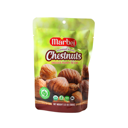 Marbei Roasted Whole Chestnuts 100 G X 24